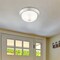 Designers Fountain 13.25in 2-Light Satin Platinum Interior Ceiling Light Flush Mount with Etched Glass Shade 1257M-SP-W - alternate 2
